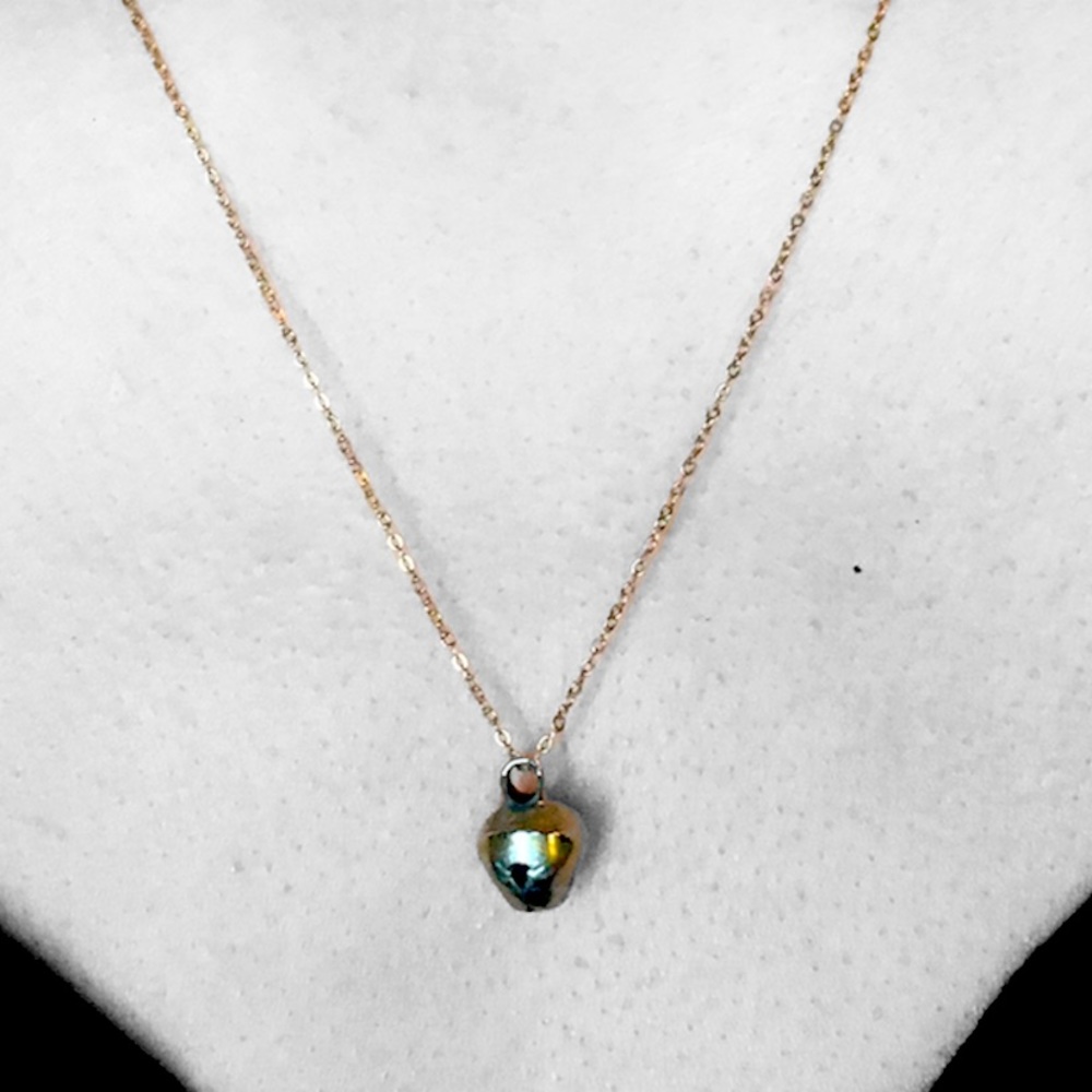 Dainty Brass Boho Bell Pendant